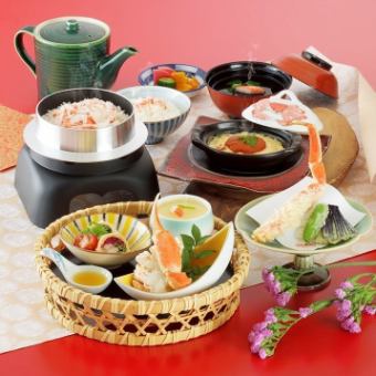 お昼のかに御膳【結花(ゆいか)】全6品3520円(税込)