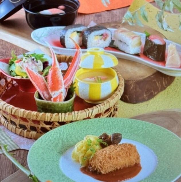 점심 어선은 2970엔(부가세 포함)~ 준비.게의 맛을 손쉽게 부디