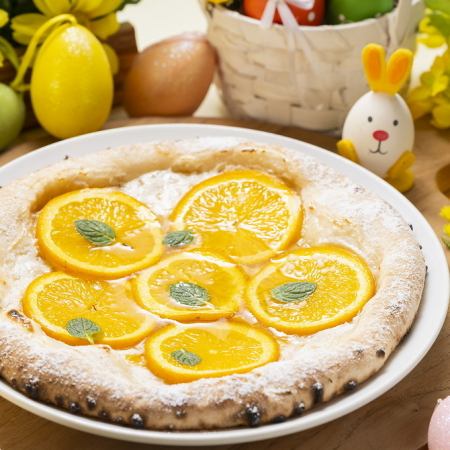 オレンジと蜂蜜のピッツァ・シチリアーノ