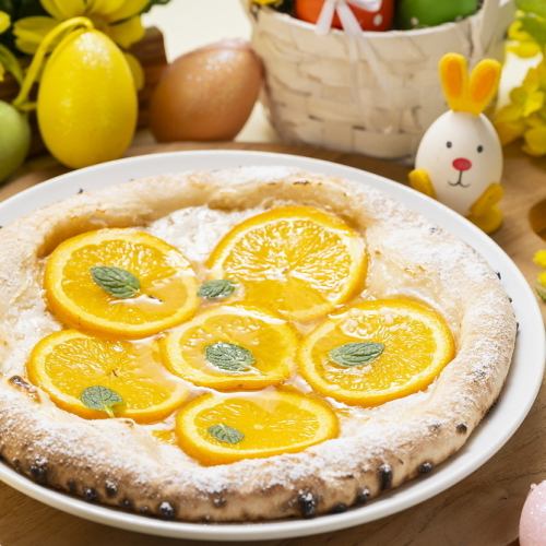 オレンジと蜂蜜のピッツァ・シチリアーノ