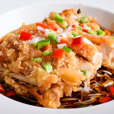 さっぱり葱だれの油淋鶏