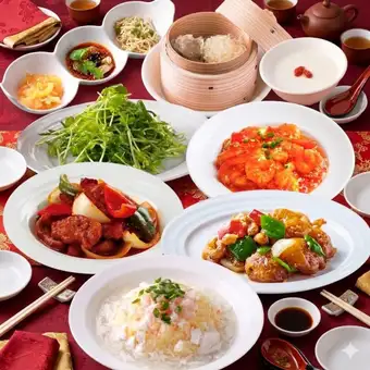 「彩」コース【料理8品+飲み放題2ｈ付】人気の点心2種と豪華料理を堪能