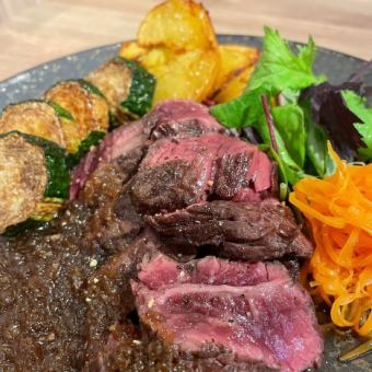 Charcoal-grilled Tokachi beef Beef skirt steak