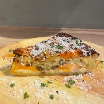 salmon and mushroom quiche