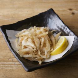 Fried white shrimp