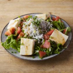 Japanese-style shirasu and tofu salad