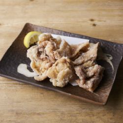 Fried chicken with homemade sauce