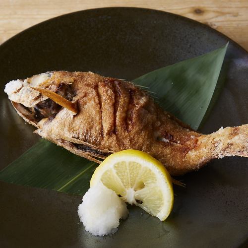 Grilled blackthroat seaperch with salt