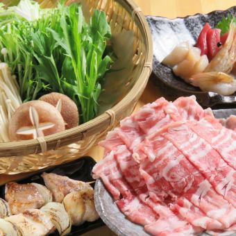 う米豚しゃぶしゃぶ ！！生ビール付き2時間4500円宴会コース