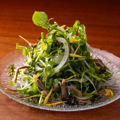 クレソンと砂肝のサラダ