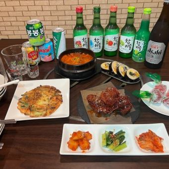 [含2小時無限暢飲]4,200日圓!<36種美味的蓋飯>選擇與酒精搭配的韓國料理
