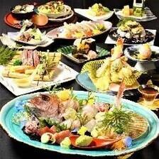 【料理のみコース】(プレミア3000円OFF)豪華食材の饗宴11500円⇒8500円(税込) 黒毛和牛/アワビ