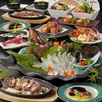 Kiwami course with 2 hours all-you-can-drink [Carefully selected sashimi, seasonal dishes, Wagyu beef] 11 dishes total 9,500 yen including tax (8,000 yen for food only)