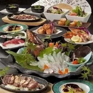 《요리만》 가족이나 친구와.제철 사시모리와 쇠고기 등심을 만끽 [아코스] 전 11품/4,000엔