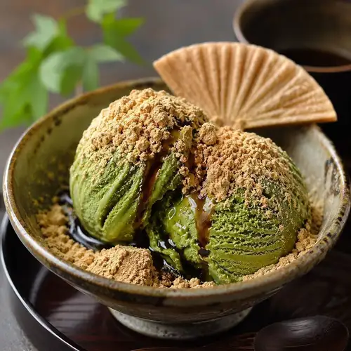 きなこたっぷり抹茶アイス