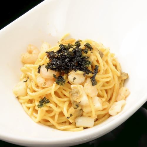 海鮮香る濃厚たらこクリームパスタ