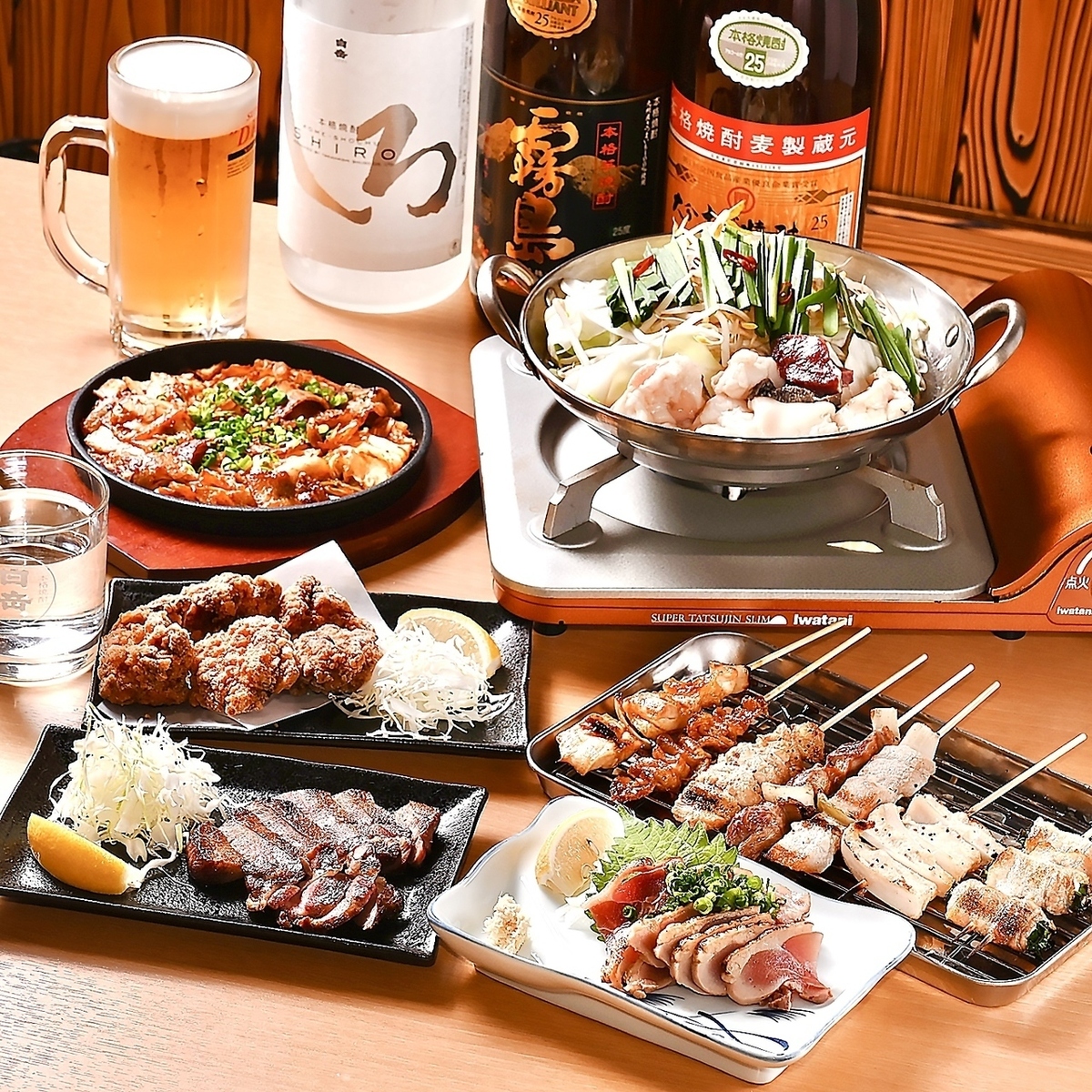 120分飲み放題付き◎炭火焼鳥を含む全7品のコース5000円(税込)♪