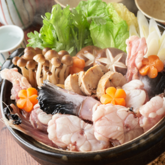 ★Food only★ Winter flavors "Seasonal sashimi and monkfish liver, soft roe, winter yellowtail, monkfish liver miso hotpot" plan