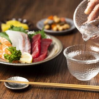 5～6月『料理と飲み放題＋日本酒100種付き』初夏の味覚◆季節のお刺身など含む時間無制限プラン