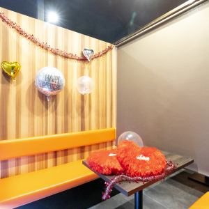 女子会、誕生日会に♪個室を好きなデコ部屋・お祝い部屋に変更可能！