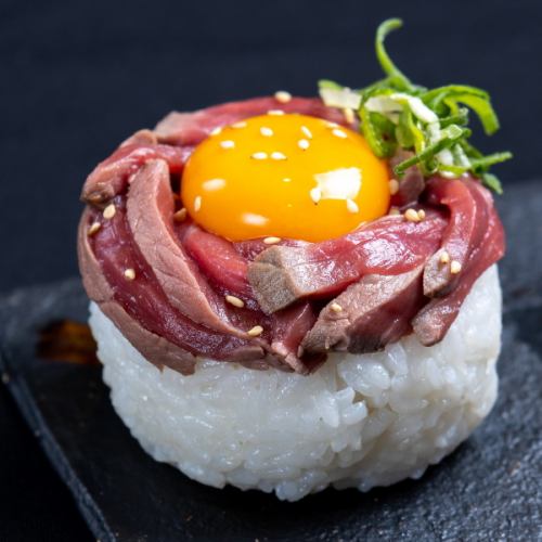 meat egg sushi