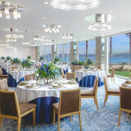 A large banquet hall for 30 to 90 people! Enjoy the beautiful scenery of the Seto Inland Sea and the Akashi Kaikyo Bridge!
