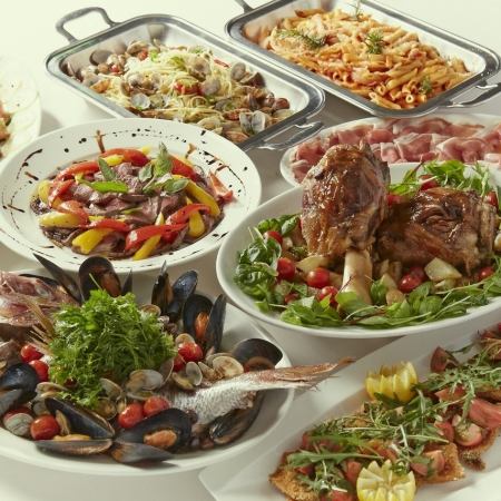 （仅限1/1和1/2）新年自助餐，无限量畅吃，免费饮料，成人8000日元/儿童3000日元 [12:00开始]