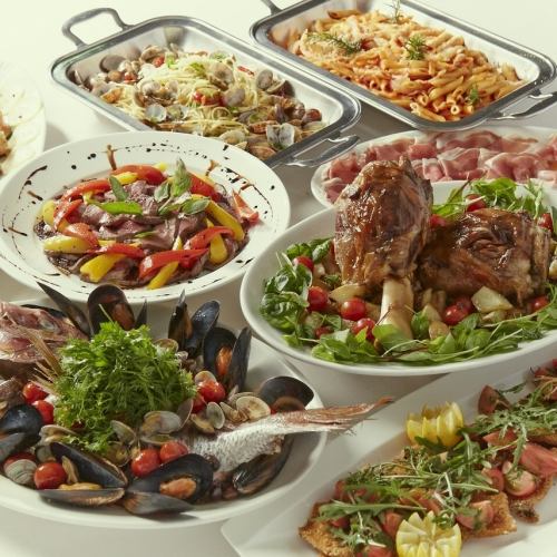 (1/1・1/2限定)お正月ブッフェ 食べ放題&フリードリンク 大人8,000円/小人3,000 【14:30~】