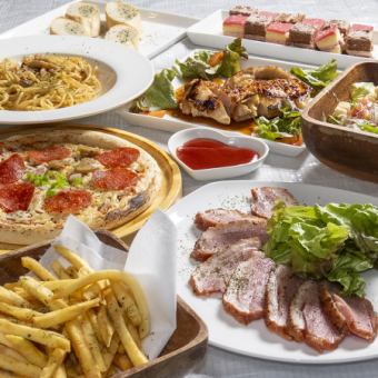 Very popular with children! 120 minutes of all-you-can-sing karaoke, all-you-can-drink, all-you-can-eat fries, 8-item family course for 3,850 yen (tax included)