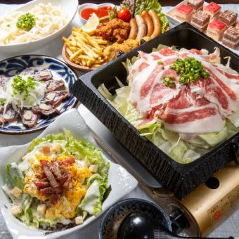 [Private room guaranteed☆] Boiled meat course♪ 6 dishes with 2 hours of all-you-can-drink for 4,400 yen (tax included)