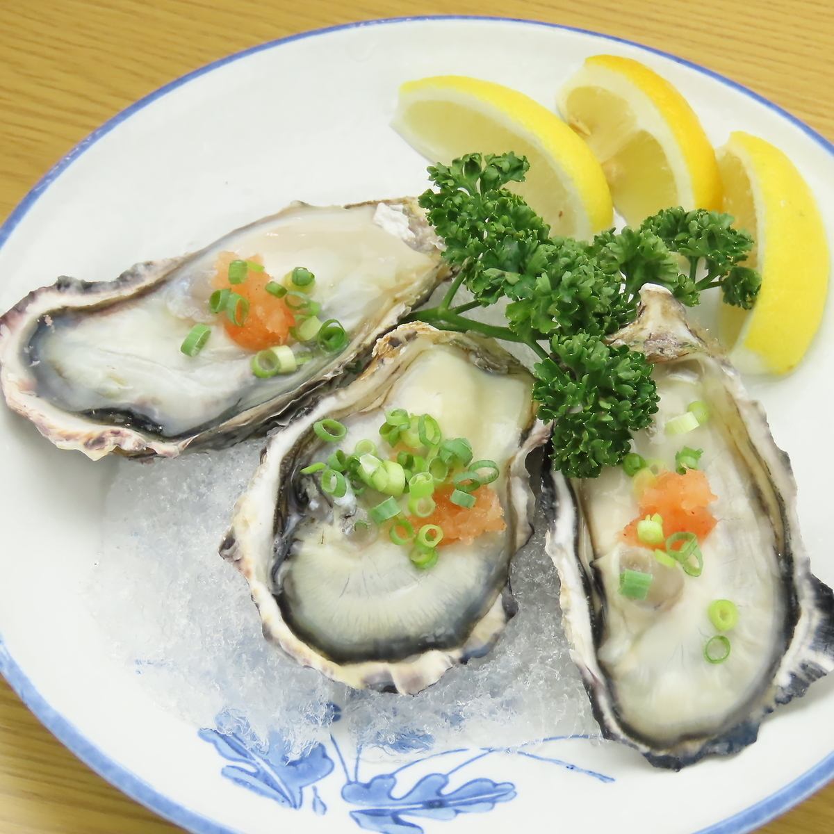 店長厳選仕入れの新鮮大ぶりな生牡蠣!