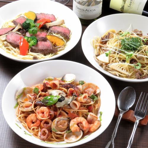 シェフの特製パスタ各種1,280円から(税抜)