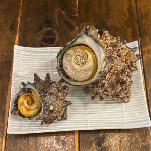 特大サザエの壺焼き