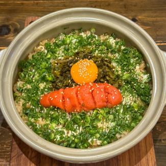 高菜明太マヨの土鍋ご飯