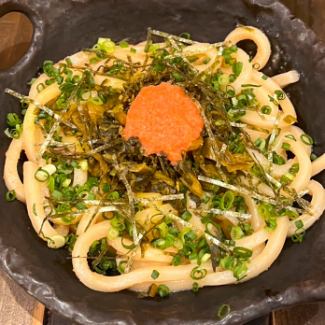 高菜明太バターの焼きうどん