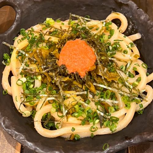 高菜明太バターの焼きうどん