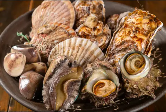 産地直送の浜焼き