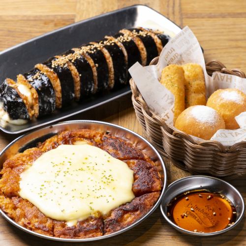 大人気のチキンとチヂミ