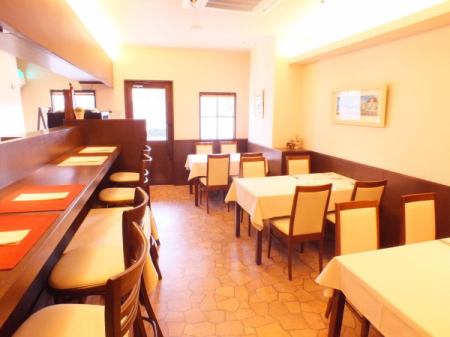 The warm interior is perfect for quiet dates and family meals.