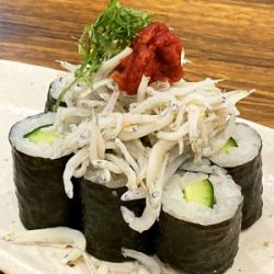 捲入烤梅子和煮銀魚