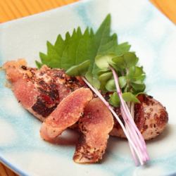 吟釀炙烤鱈魚籽，以伏見清酒酒糟醃製