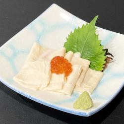 新鮮腐竹和生魚片