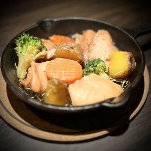 Braised chicken in oil