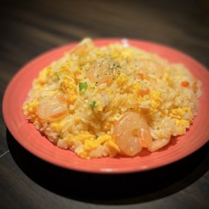 Shrimp and egg pilaf
