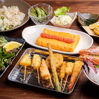 【飲み放題付】5300円(税込)コース◆鶏から揚げ・生ハムカルパッチョなどがついたお手軽プラン