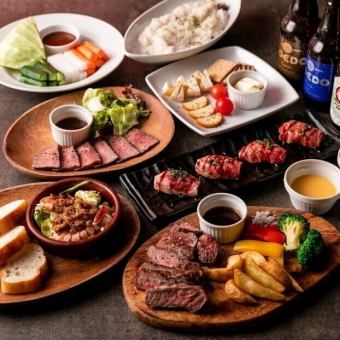 【豪快肉盛り】2.5H飲み放題付『肉盛りプレート＆肉寿司全25品食べ放題コース』3780円→2780円