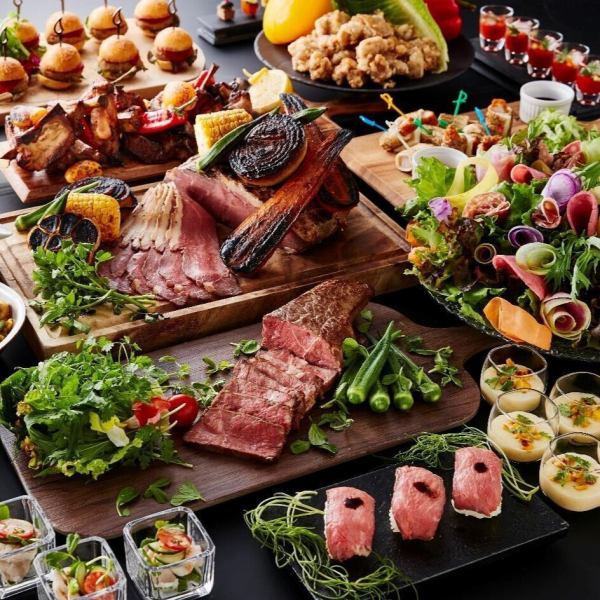 サーロインや肉料理など3H食べ飲み放題コースが多彩！