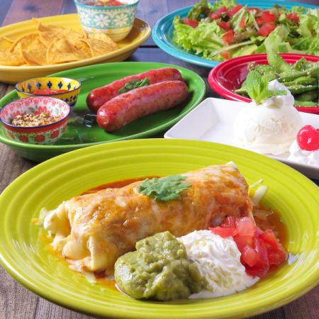 【デザート選べる！】メキシカンの味を満喫しみんなでパーティ♪全7品女子会コース5000円(税込)