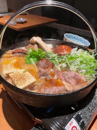 【黒毛和牛すき焼きコース】料理5品(デザート付)◆6000円(税込)
