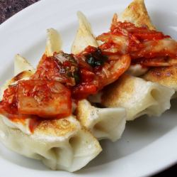 Kimchi dumplings